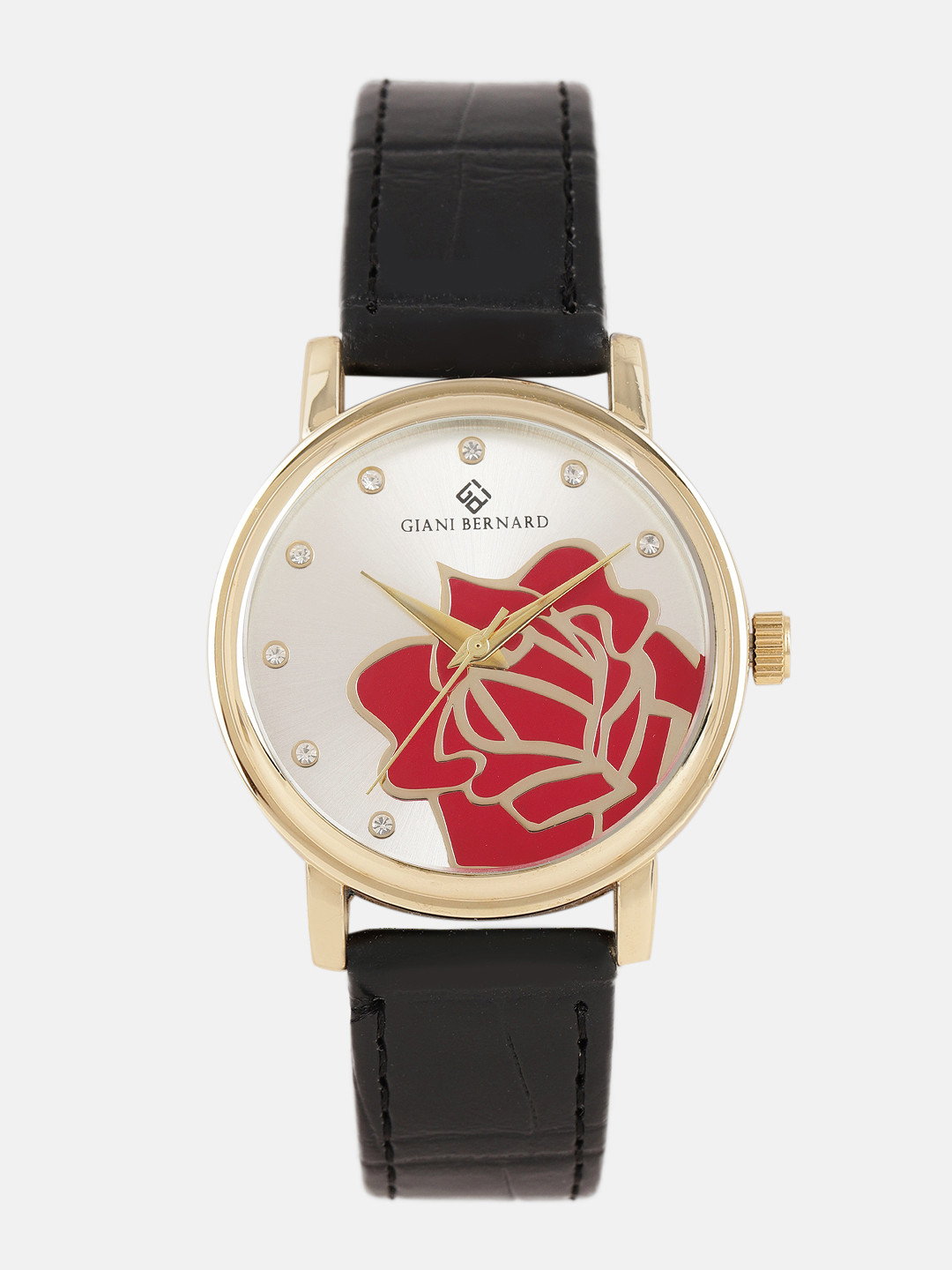 

Giani Bernard Women Silver-Toned & Red Analogue Watch GBL-03J