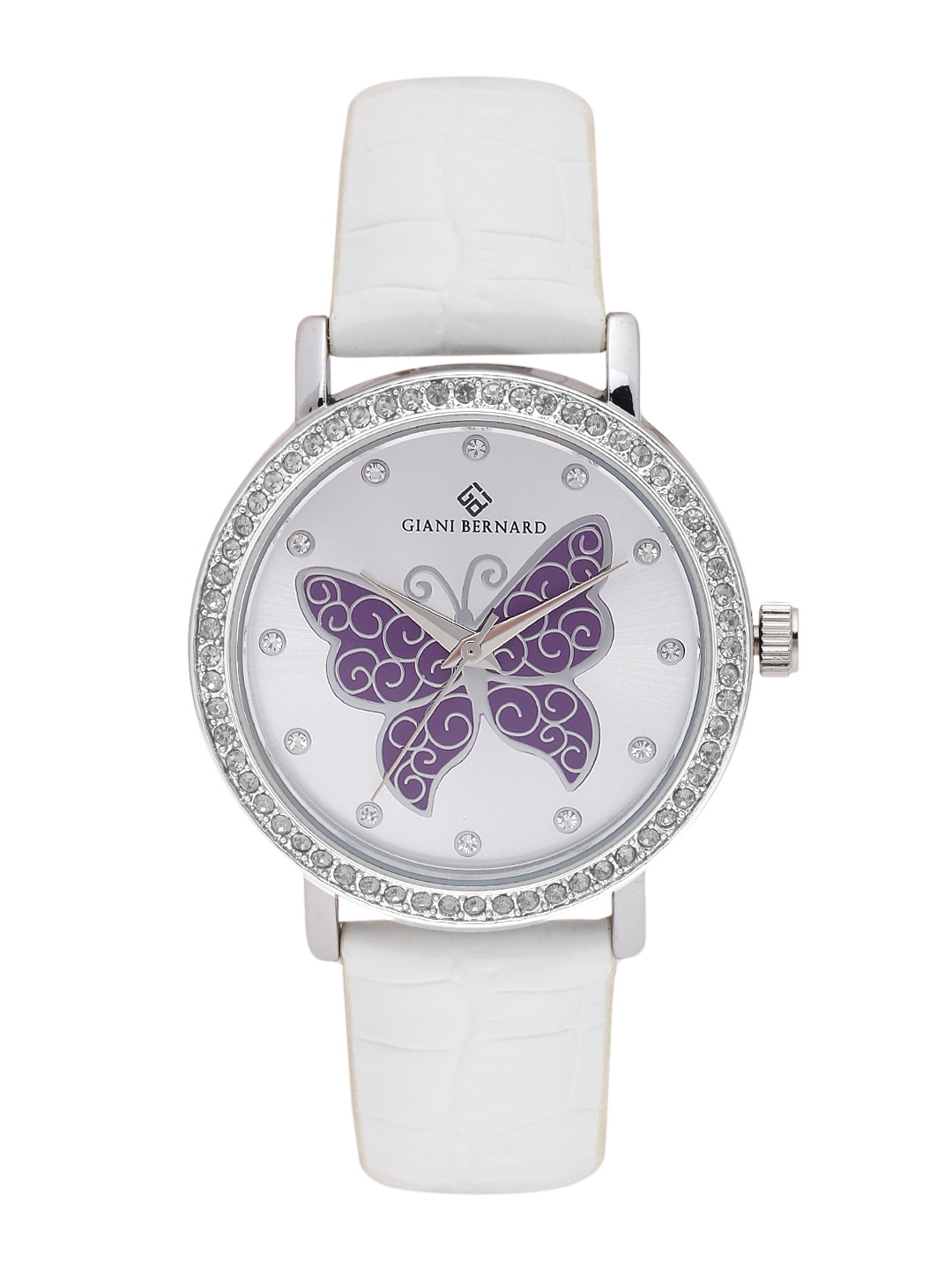 

Giani Bernard Women Silver-Toned & Purple Analogue Watch L-04F