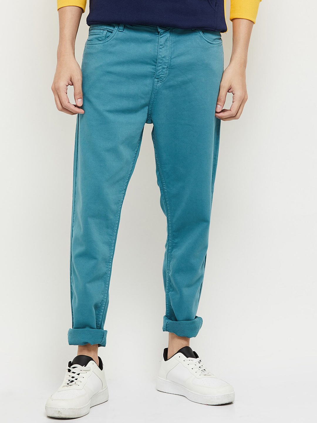 

max Men Tapered Fit Jeans, Teal