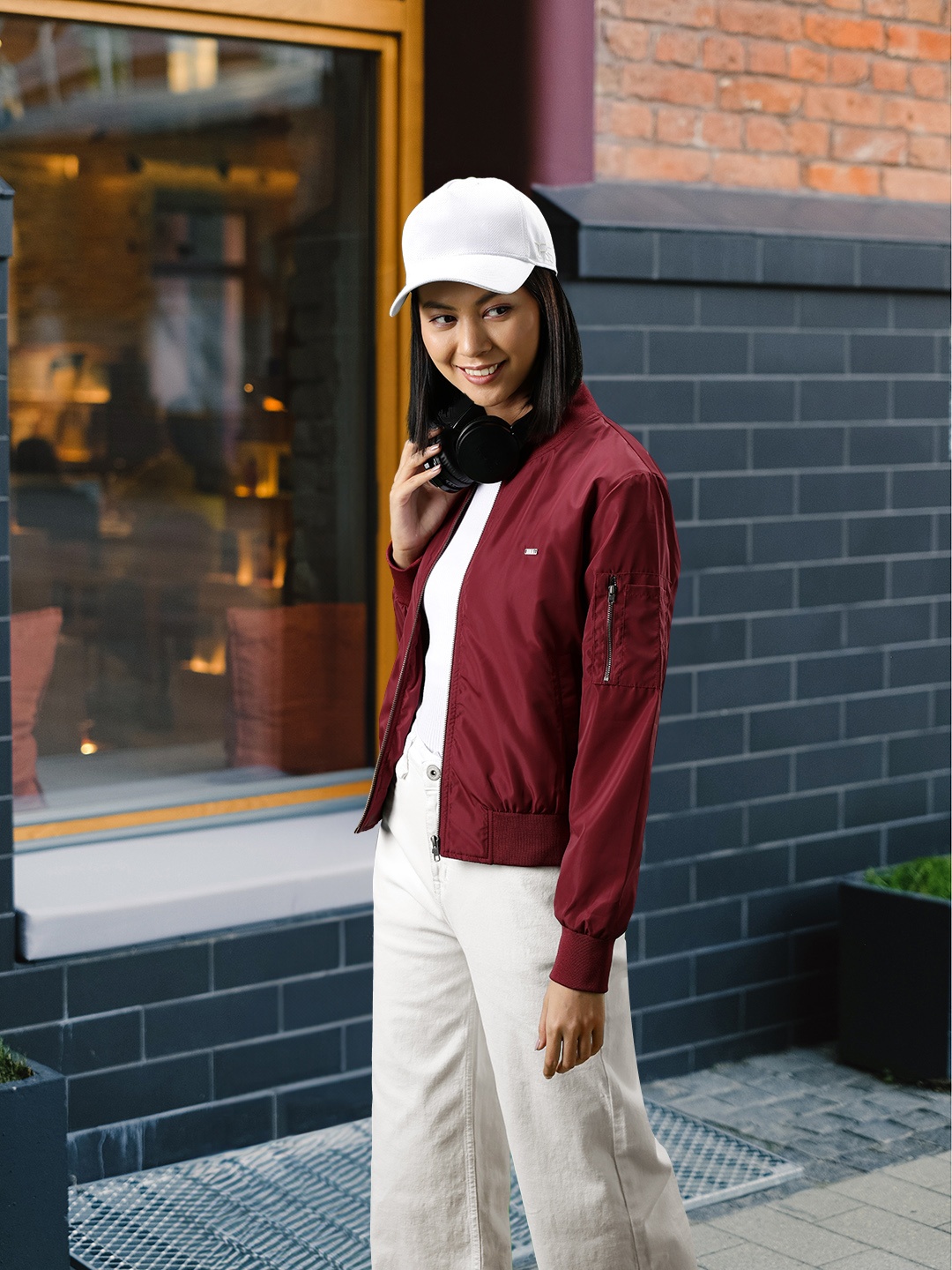 

U S Polo Assn Women Bomber Jacket, Red