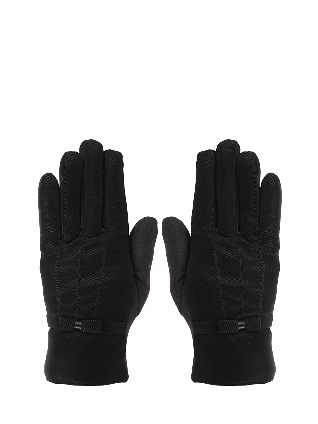 

FabSeasons Women Solid Gloves, Black