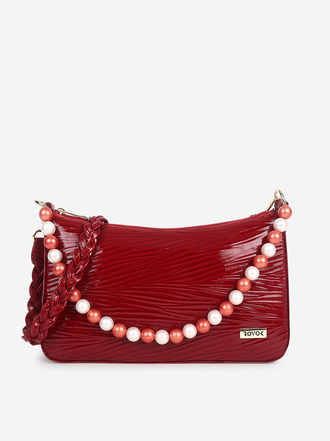 

ROVOK WOMEN PU Structured Sling Bag, Red