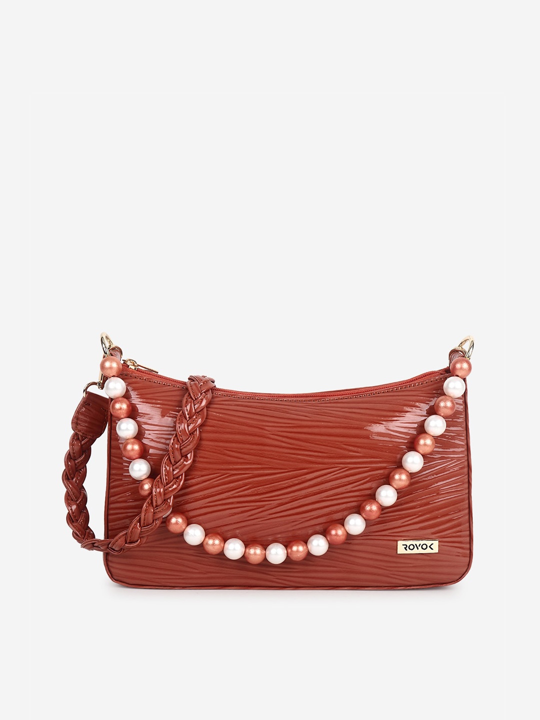 

ROVOK WOMEN PU Structured Sling Bag, Tan