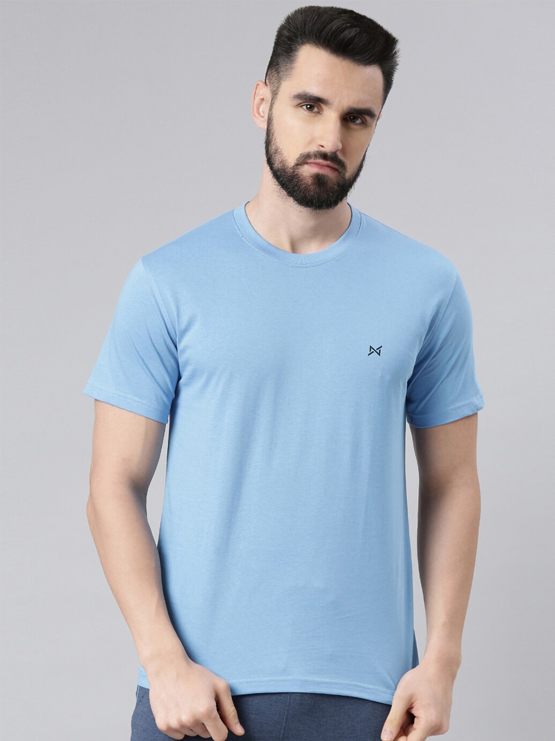 

Force NXT Men Super Combed Cotton T-Shirt, Blue