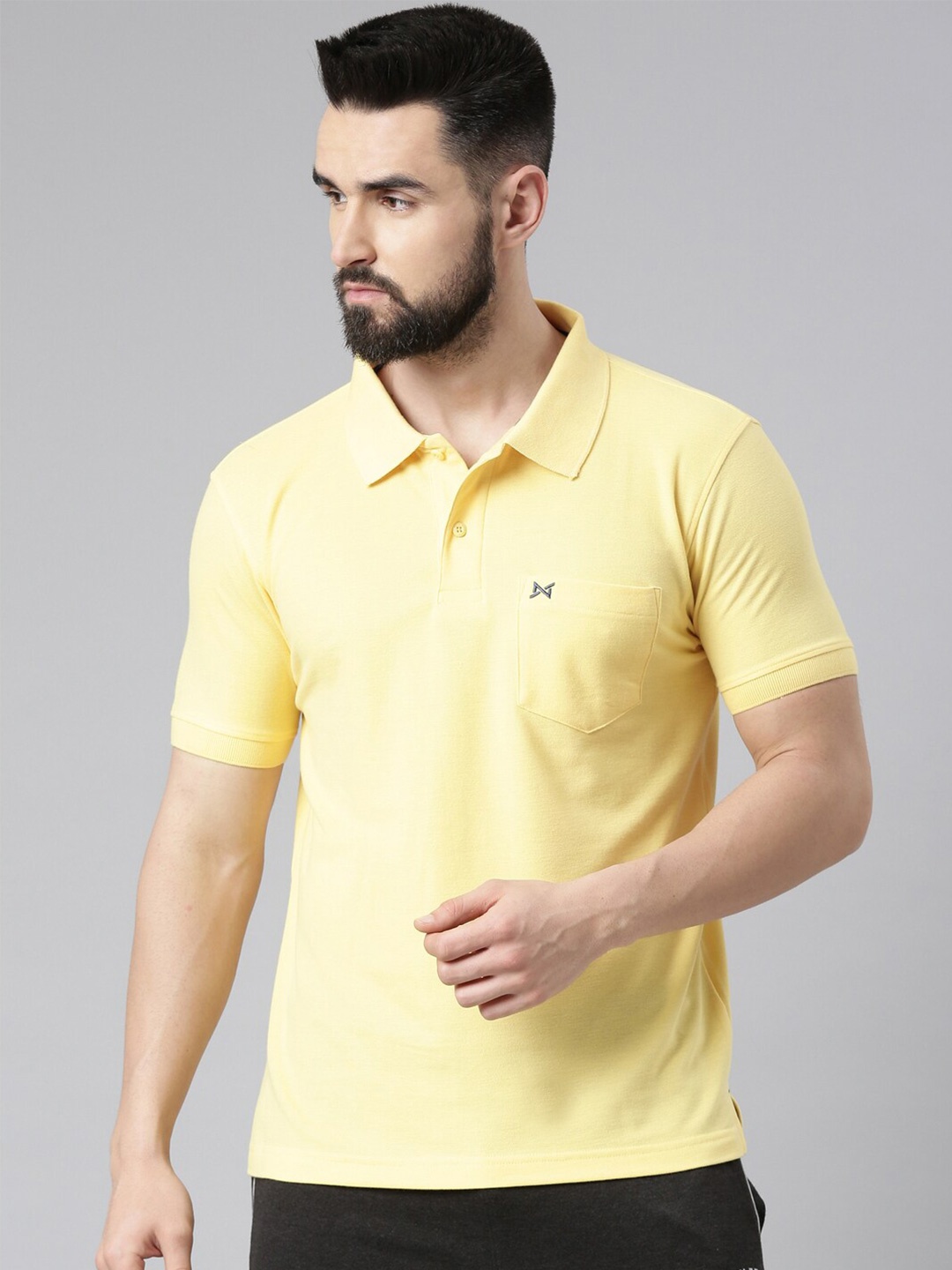 

Force NXT Men Polo Collar Super Combed Cotton T-shirt, Yellow