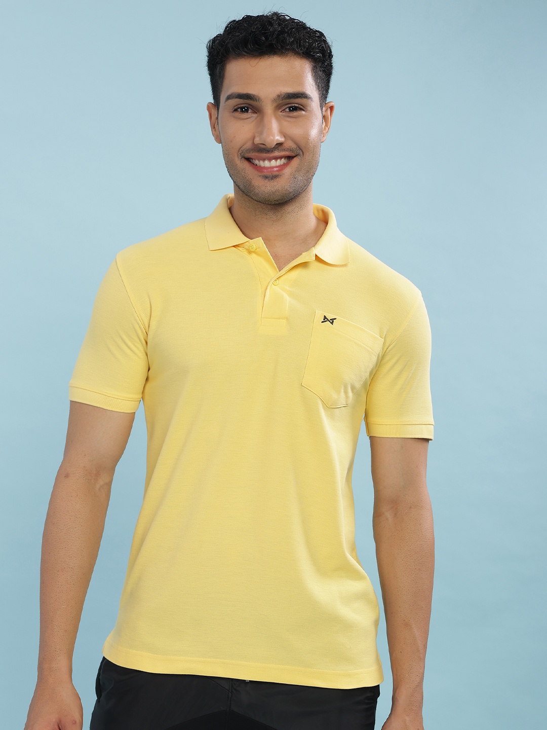 

Force NXT Men Polo Collar Super Combed Cotton T-shirt, Yellow