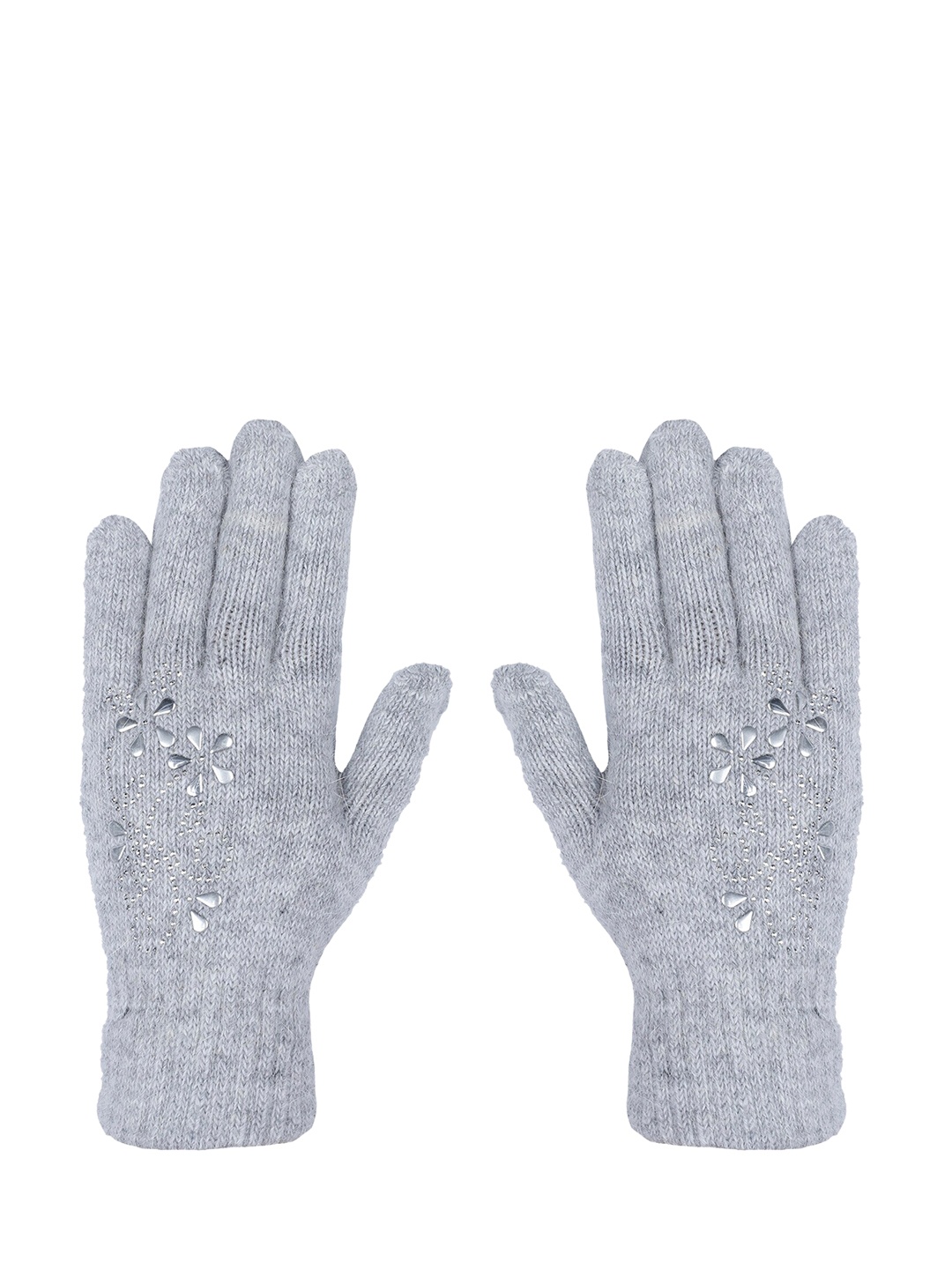 

LOOM LEGACY Women Solid Hand Gloves, Grey