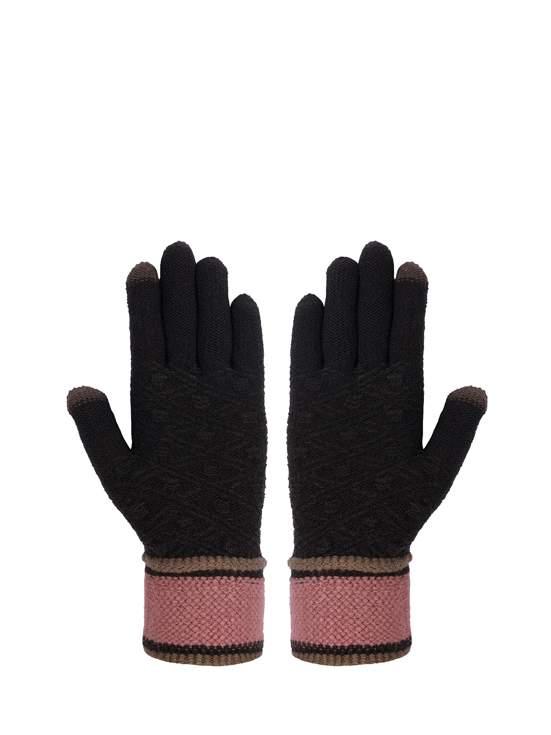 

LOOM LEGACY Women Solid Hand Gloves, Black