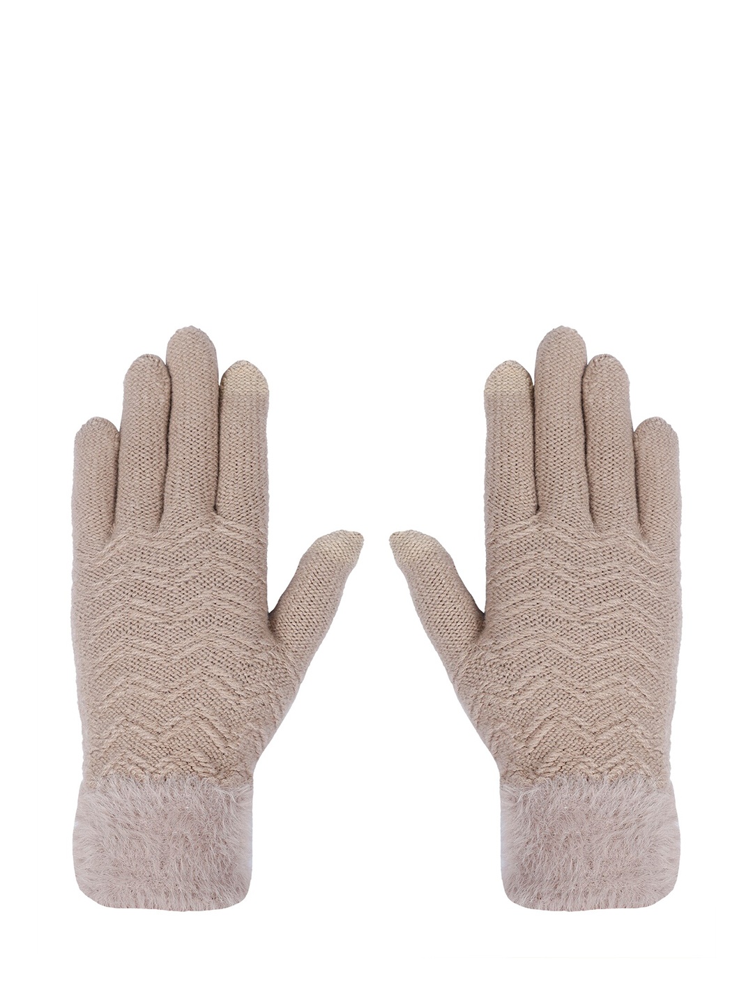 

LOOM LEGACY Women Acrylic Hand Gloves, Brown