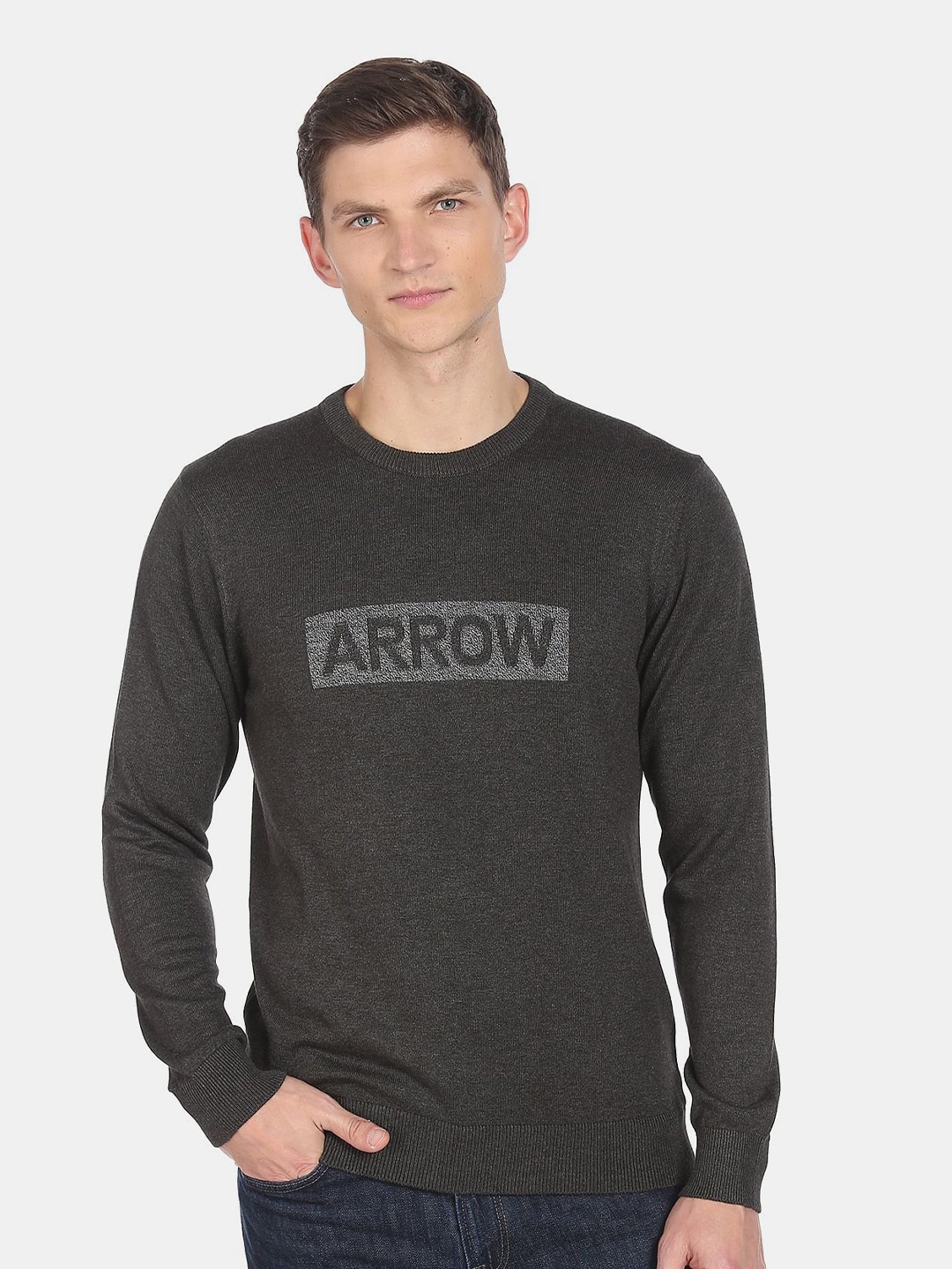 

Arrow Sport Men Typography Printed Pullover, Black