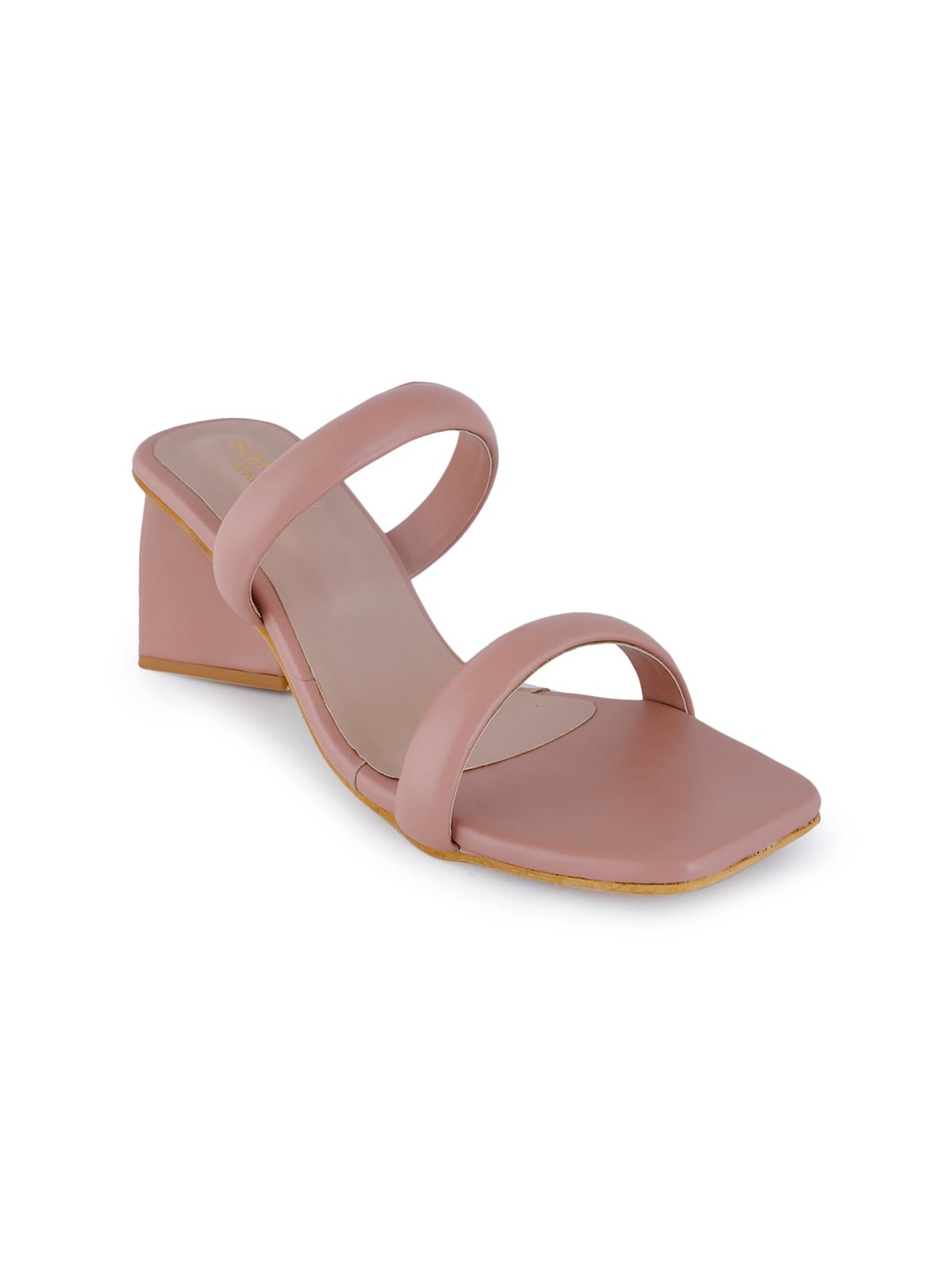 

SCENTRA Women solid Block Heels, Peach