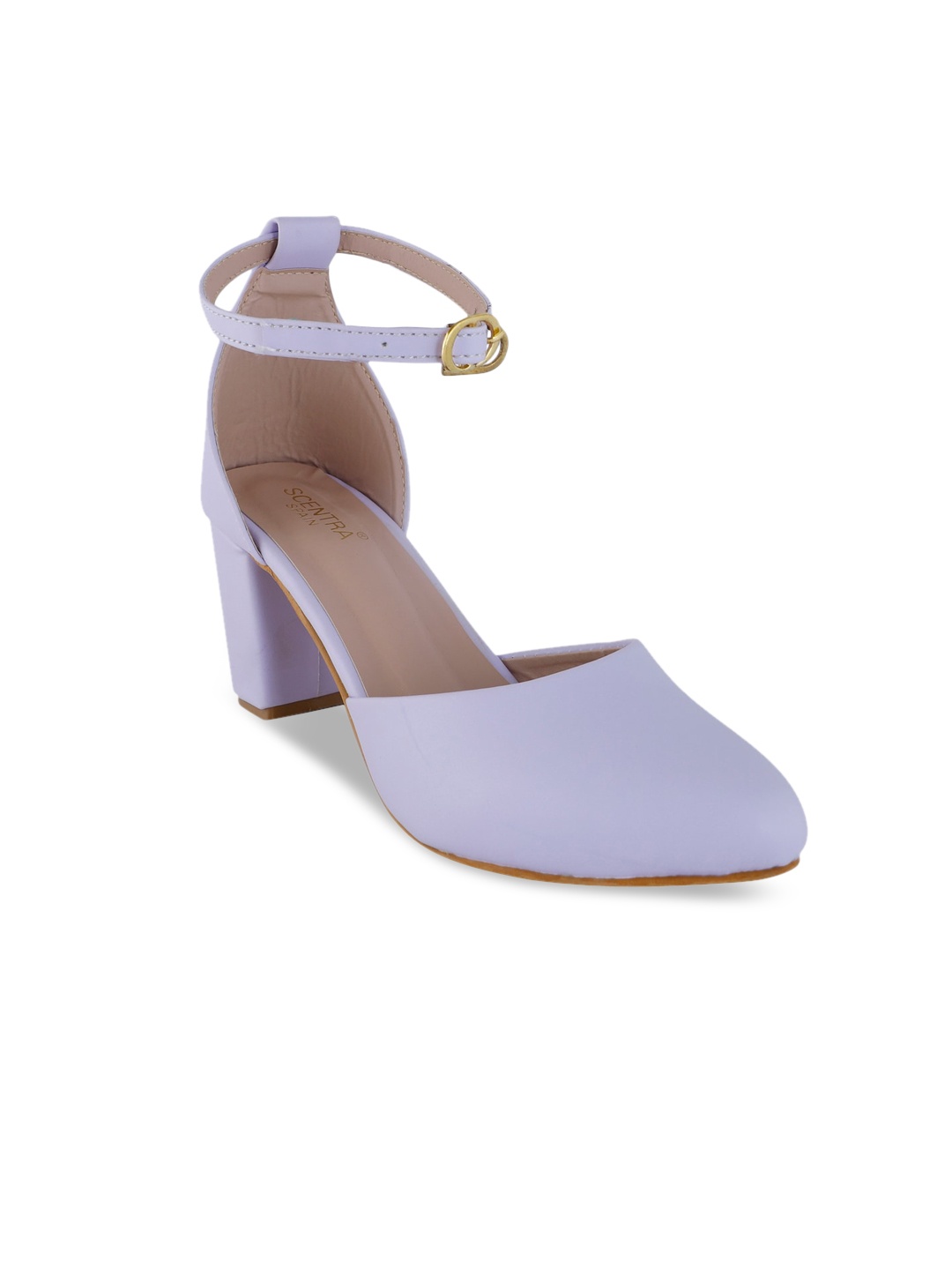 

SCENTRA Women Block Pumps with Buckles, Purple