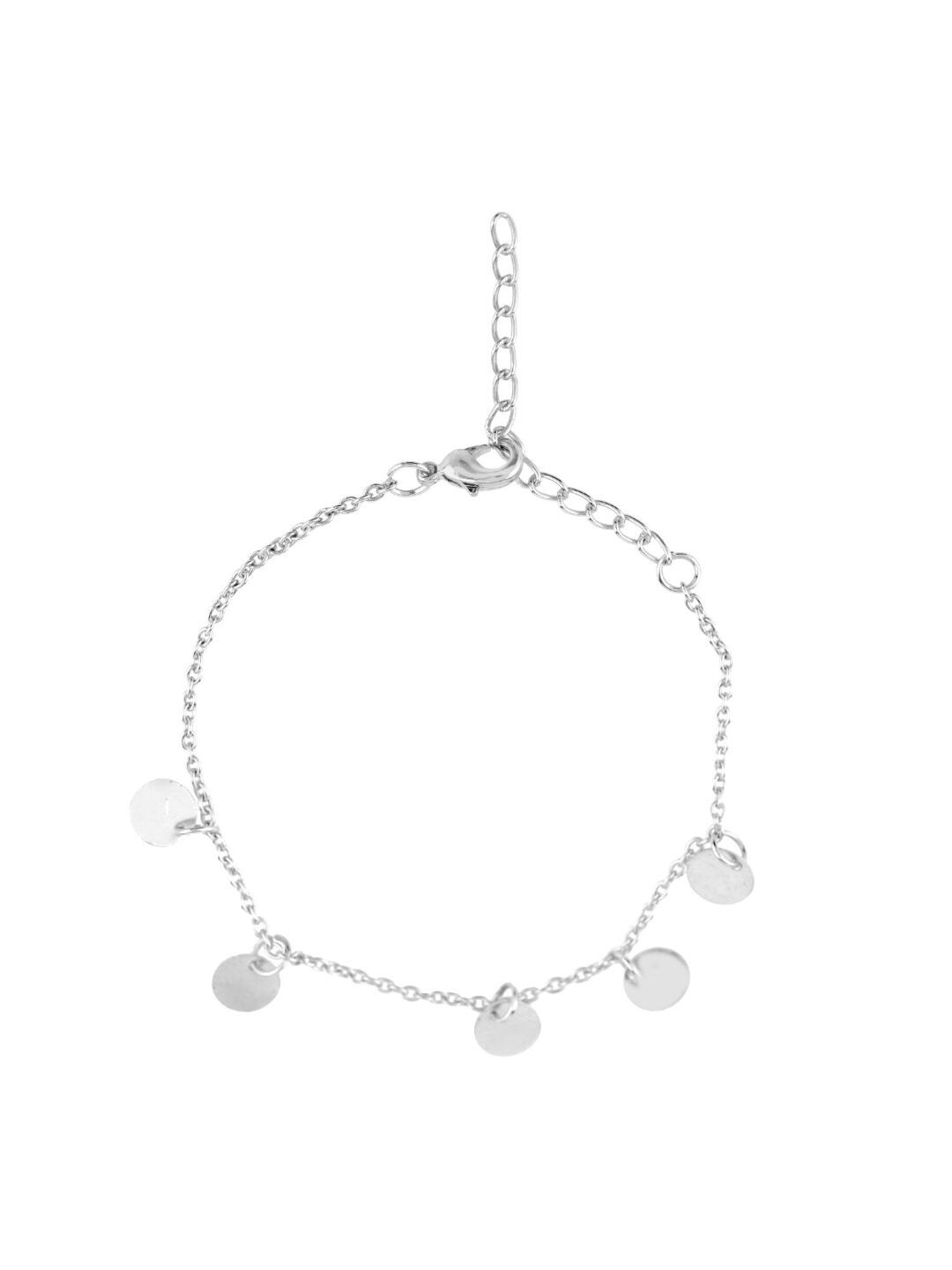 

Efulgenz Women Crystals Rhodium-Plated Link Bracelet, Silver