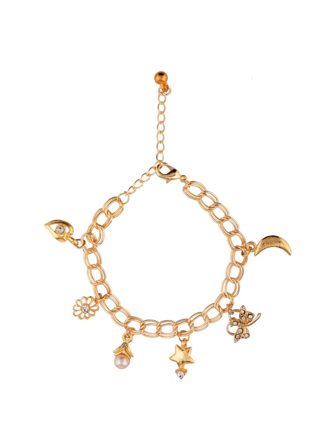 

Efulgenz Women Crystals Gold-Plated Link Bracelet