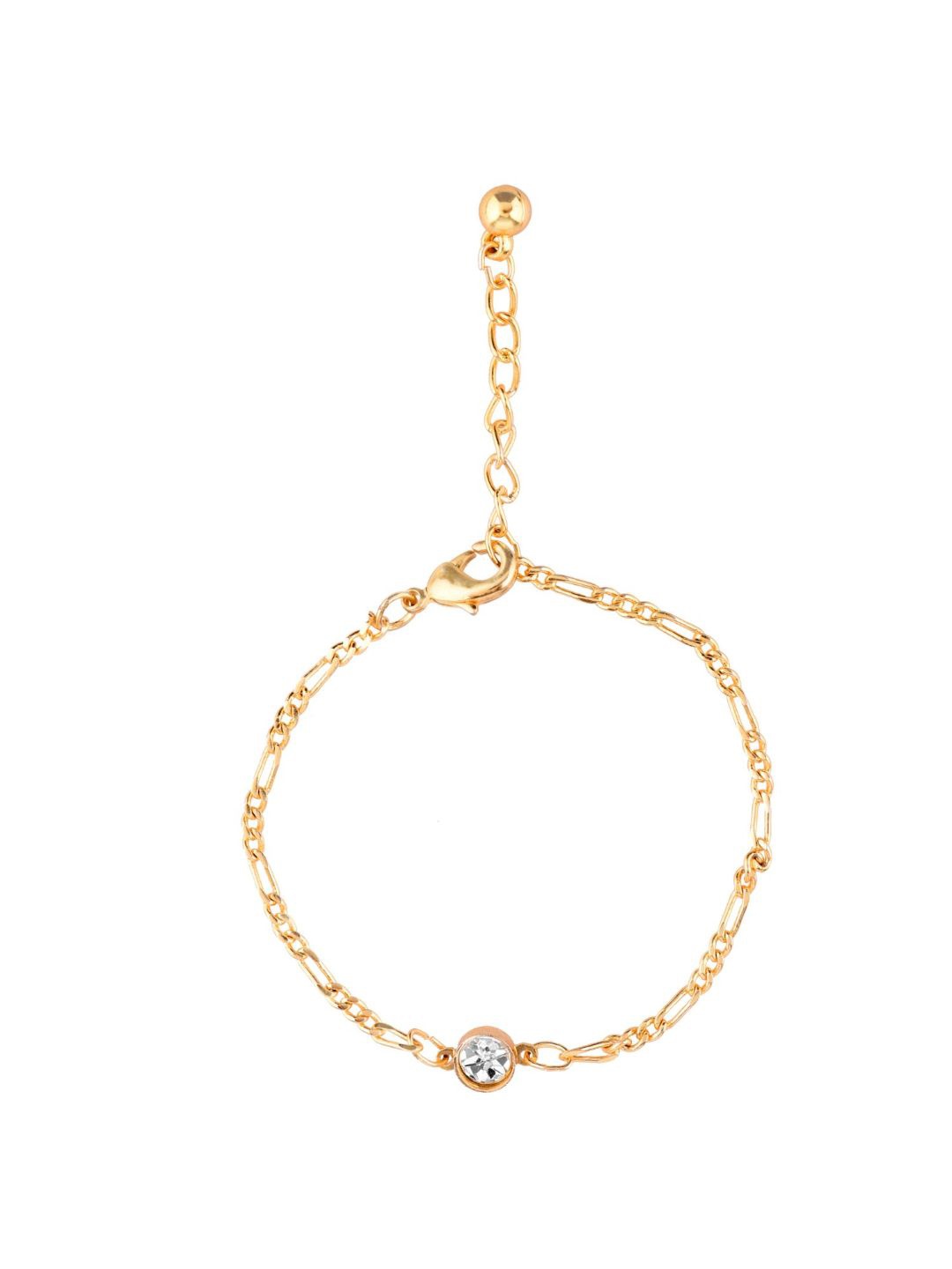 

Efulgenz Women Crystals Gold-Plated Link Bracelet