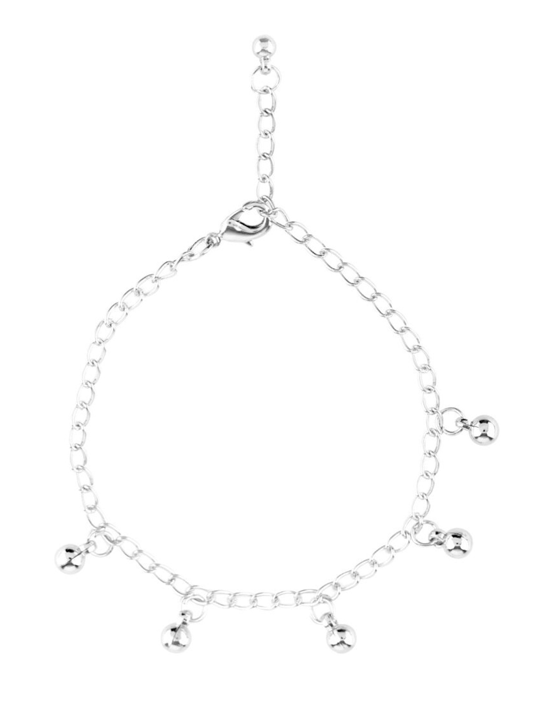 

Efulgenz Women Rhodium-Plated Link Bracelet, Silver