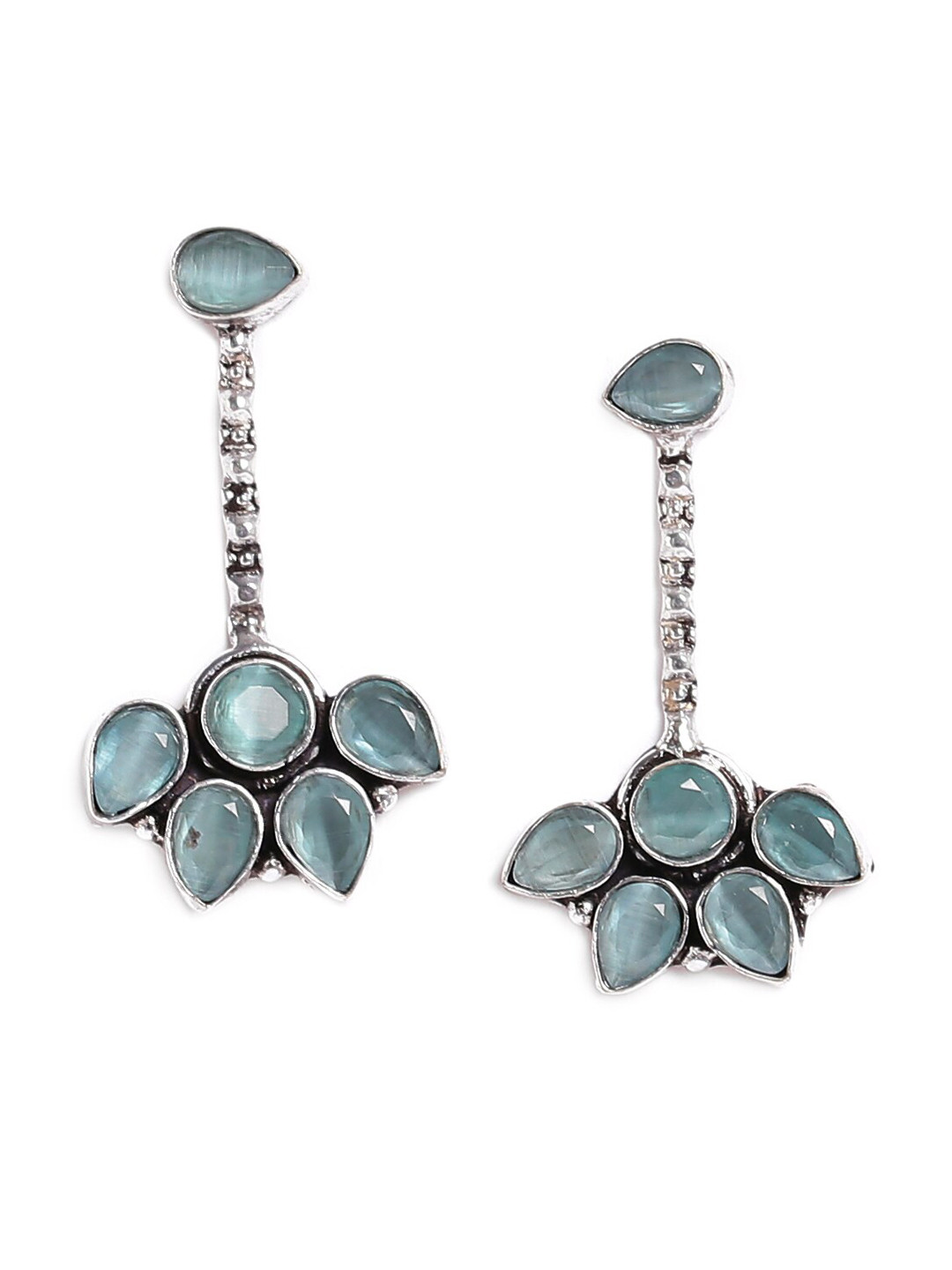 

EL REGALO Floral Drop Earrings, Green