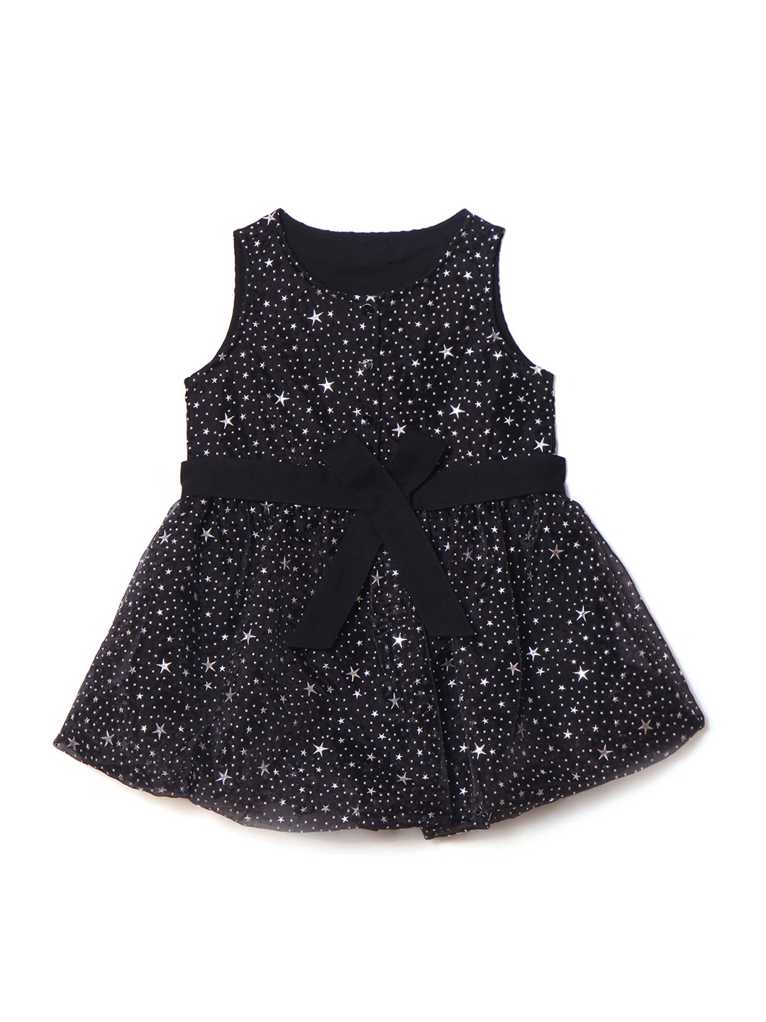 

IDK Girls Printed Fit & Flare Dress, Black