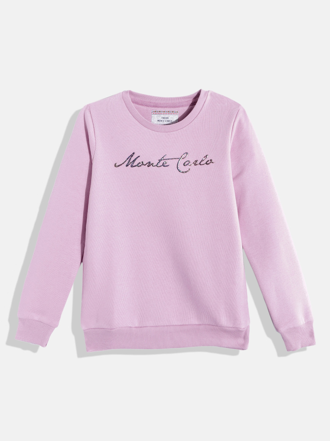 

Monte Carlo Girls Lilac Brand Logo Printed Sweatshirt, Lavender