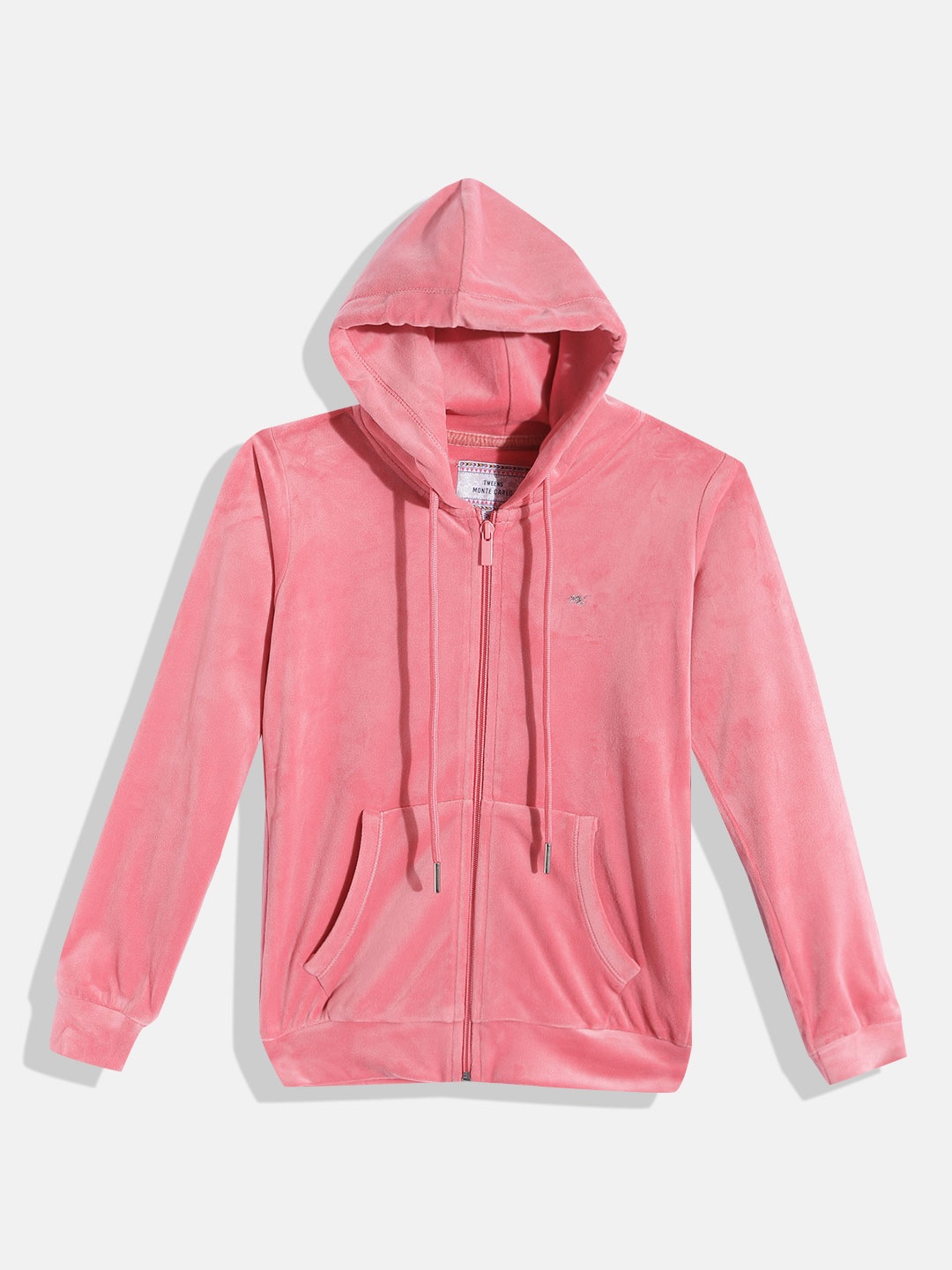 

Monte Carlo Girls Pink Solid Hooded Sweatshirt, Rose