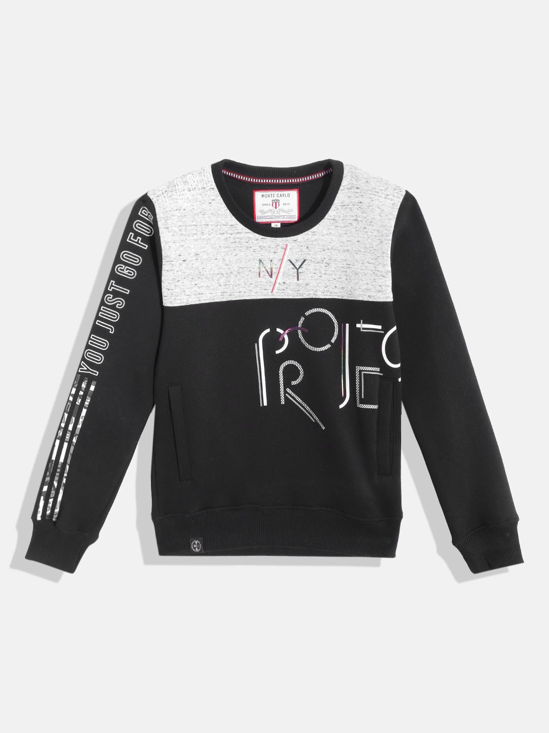 

Monte Carlo Boys Black & Grey Colourblocked Sweatshirt