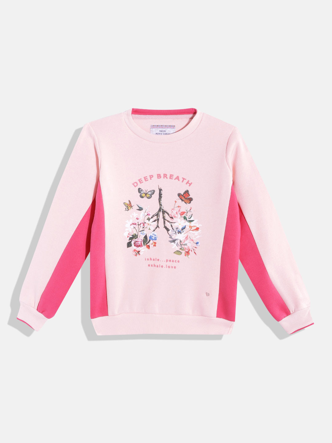 

Monte Carlo Girls Pink Graphic Printed Sweatshirt