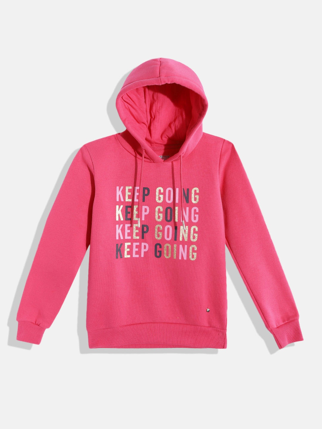 

Monte Carlo Girls Fuchsia Typography Printed Hooded Sweatshirt
