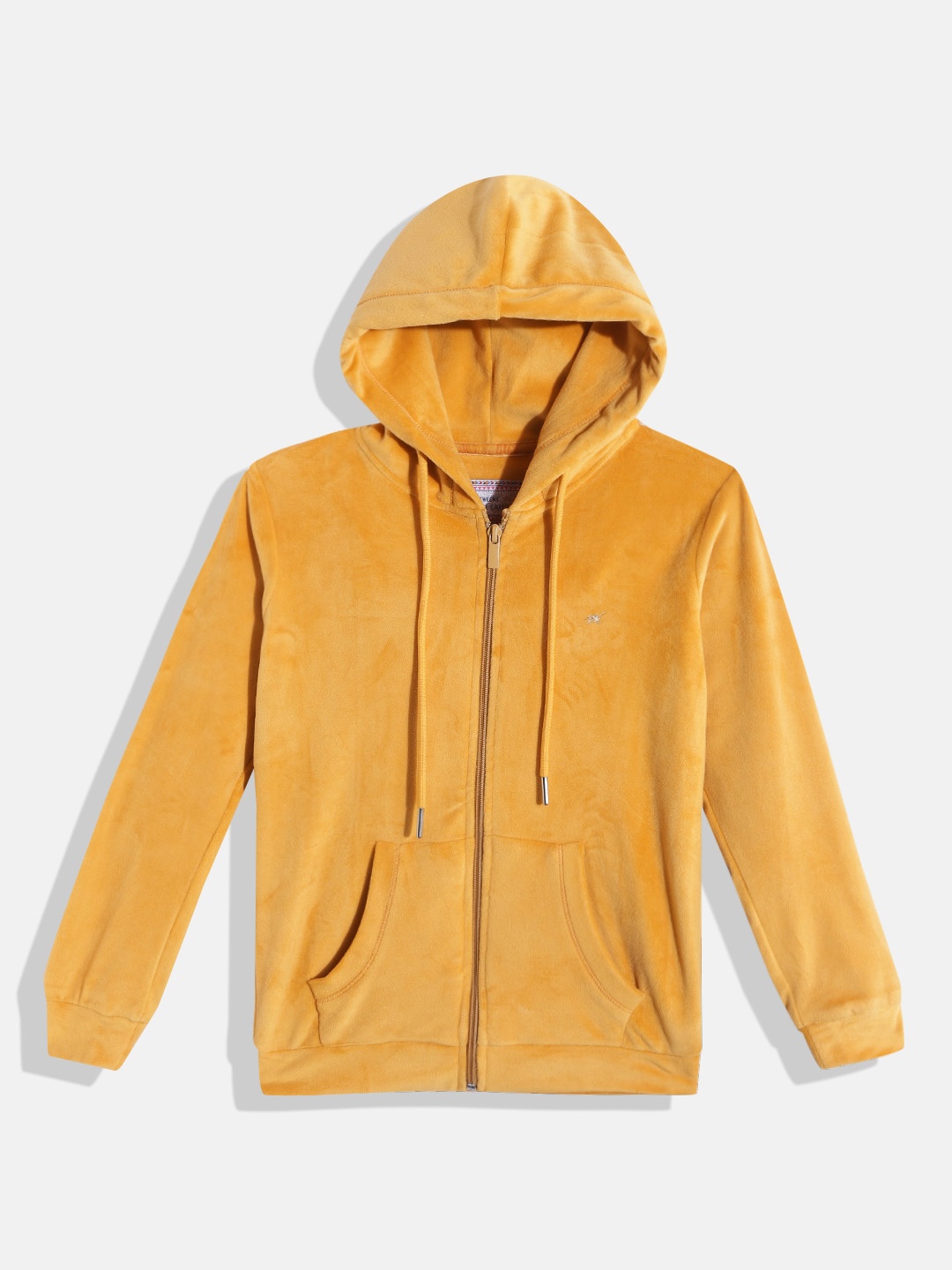 

Monte Carlo Girls Mustard Yellow Solid Hooded Sweatshirt