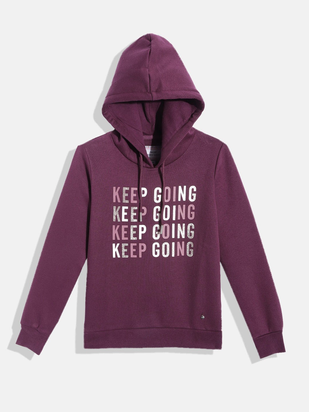 

Monte Carlo Girls Purple Typography Printed Hooded Sweatshirt