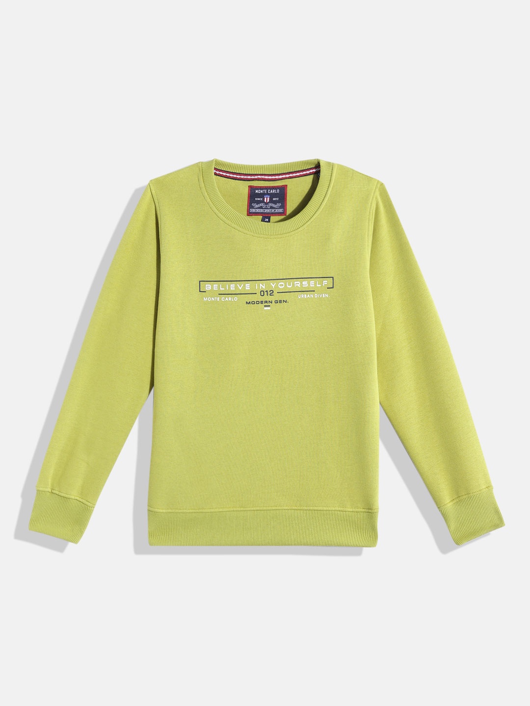 

Monte Carlo Boys Green Typography Printed Sweatshirt