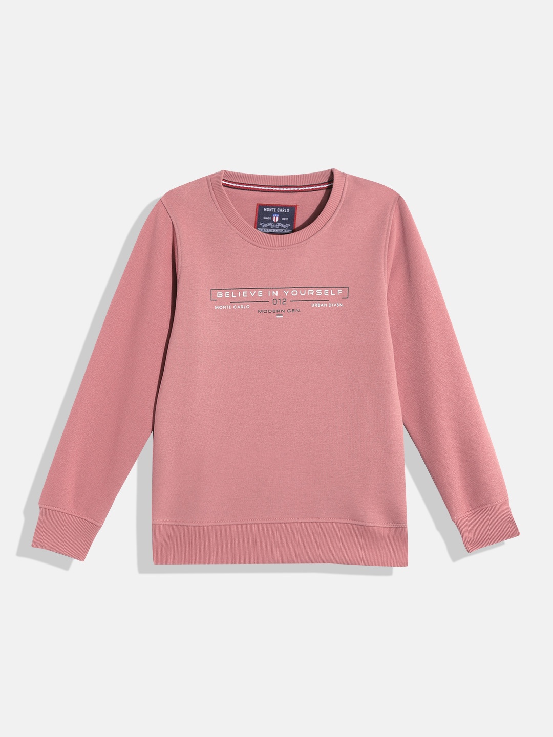 

Monte Carlo Boys Dusty Pink Typography Printed Sweatshirt, Rose