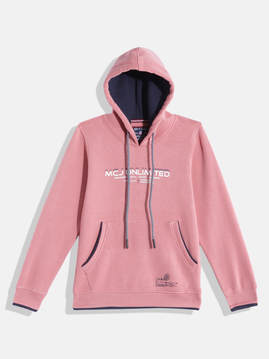 

Monte Carlo Boys Dusty Pink Typography Printed Hooded Sweatshirt, Rose