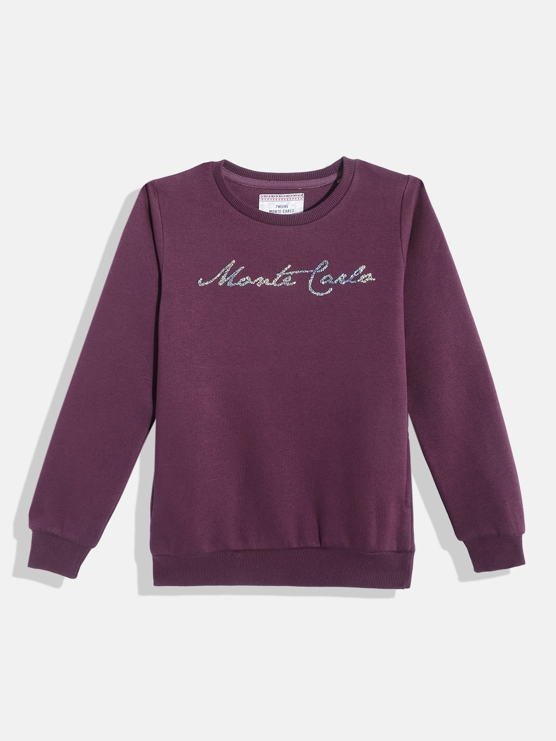 

Monte Carlo Girls Purple Brand Logo Printed Sweatshirt