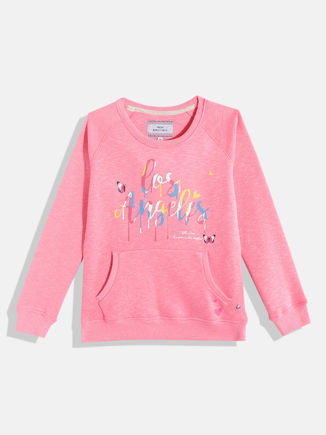 

Monte Carlo Girls Pink Typography Printed Sweatshirt
