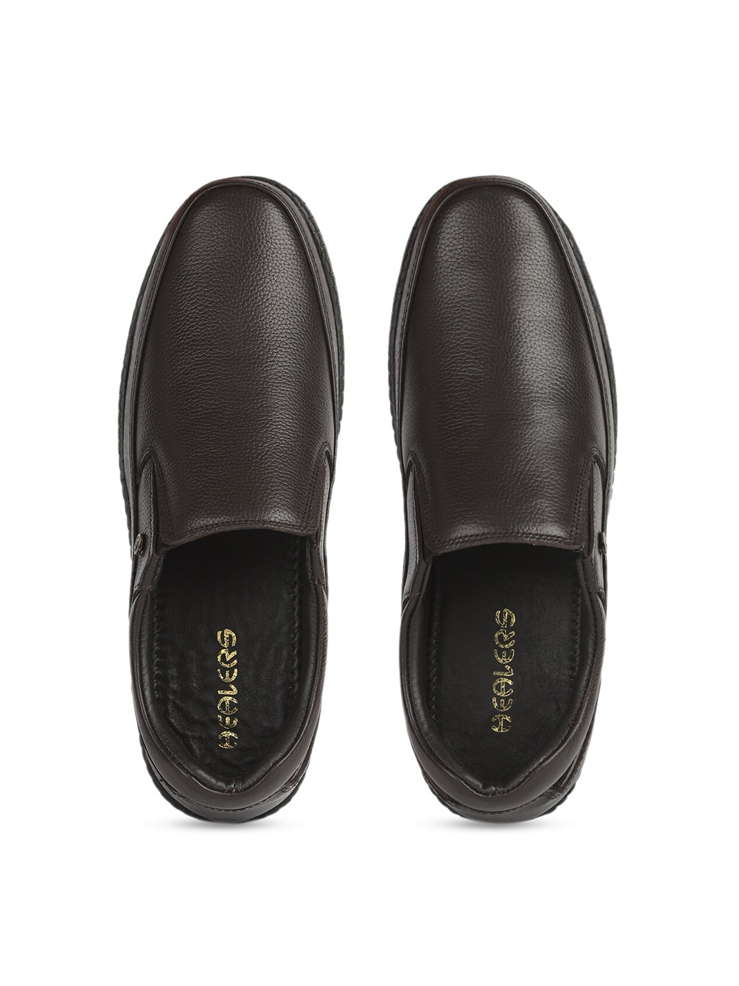 

Liberty Men Textured Formal Leather Slip-on Shoes, Brown