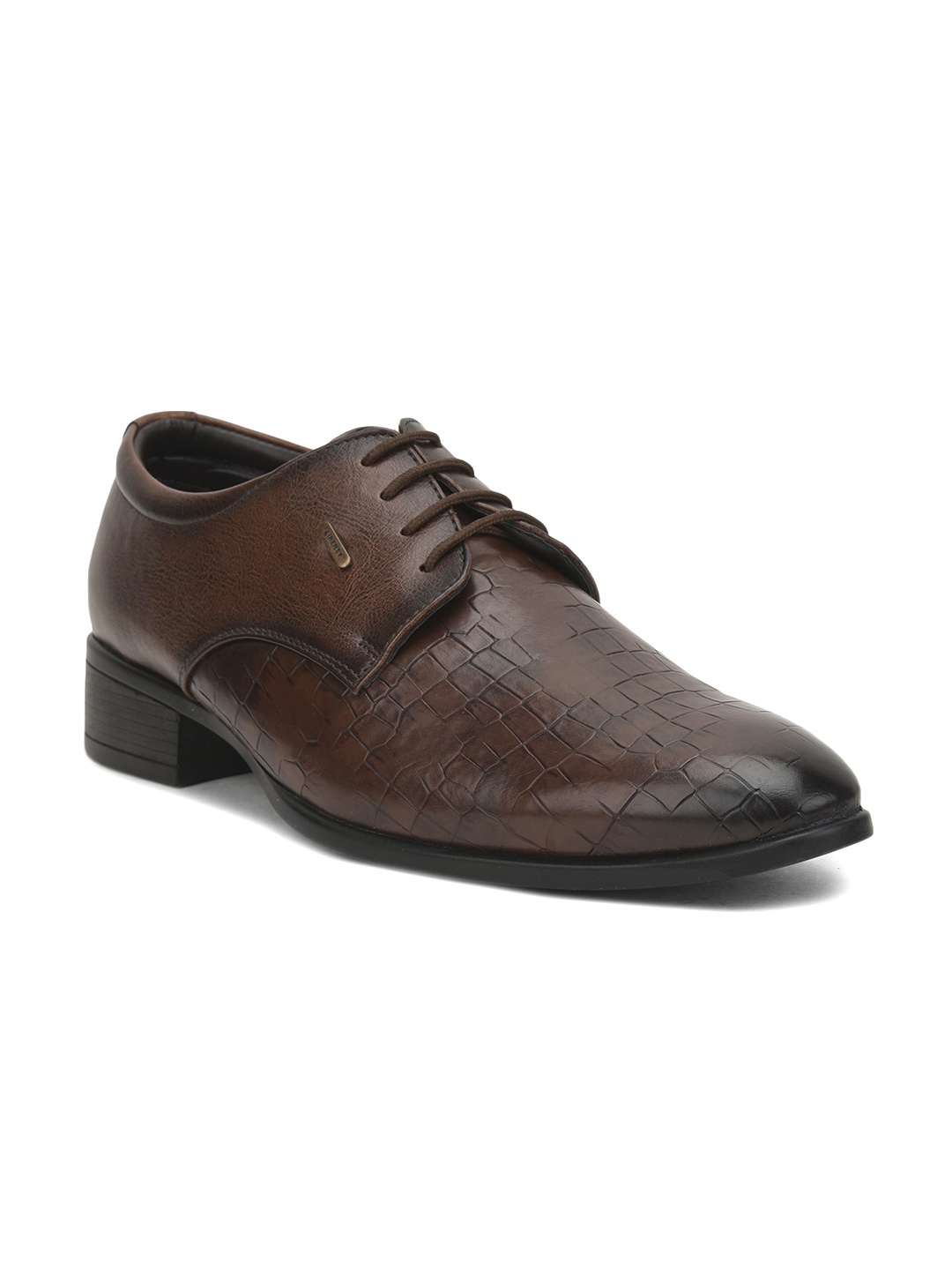 

Liberty Men Textured Formal Shoes, Brown