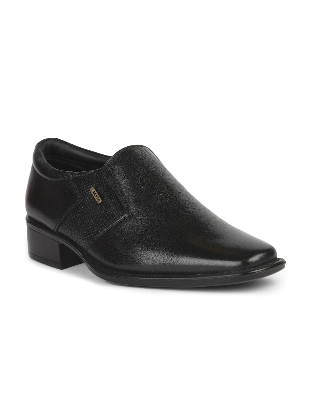 

Liberty Men Solid Leather Formal Slip-On, Black