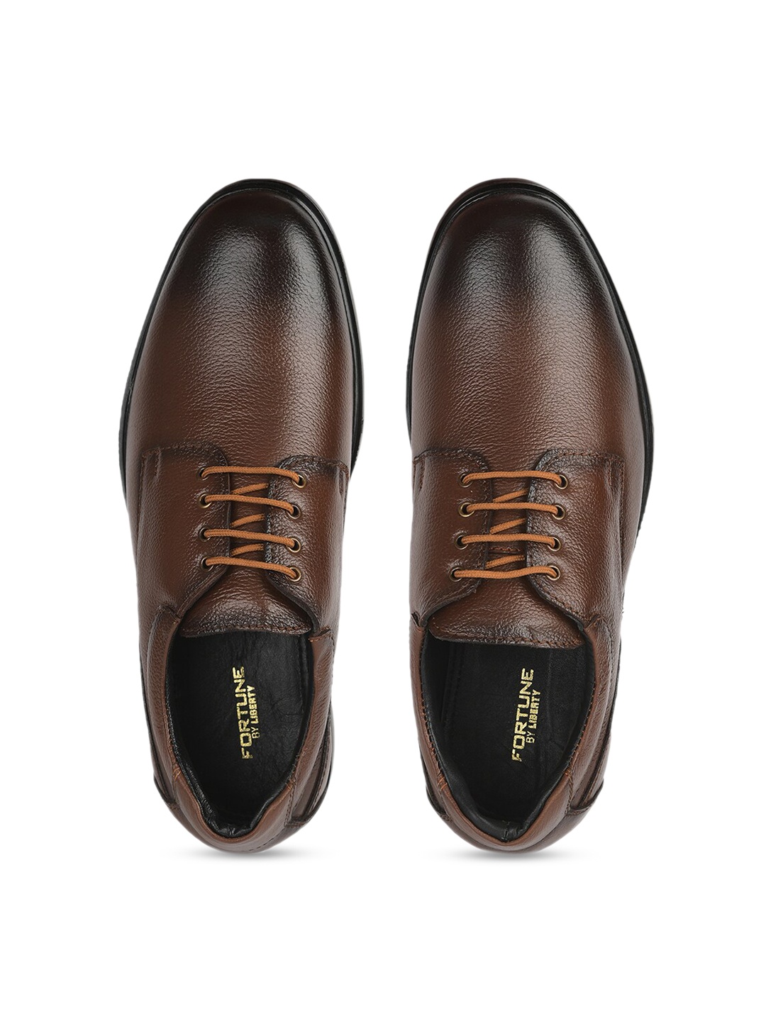

Liberty Men Solid Leather Formal Derbys, Tan