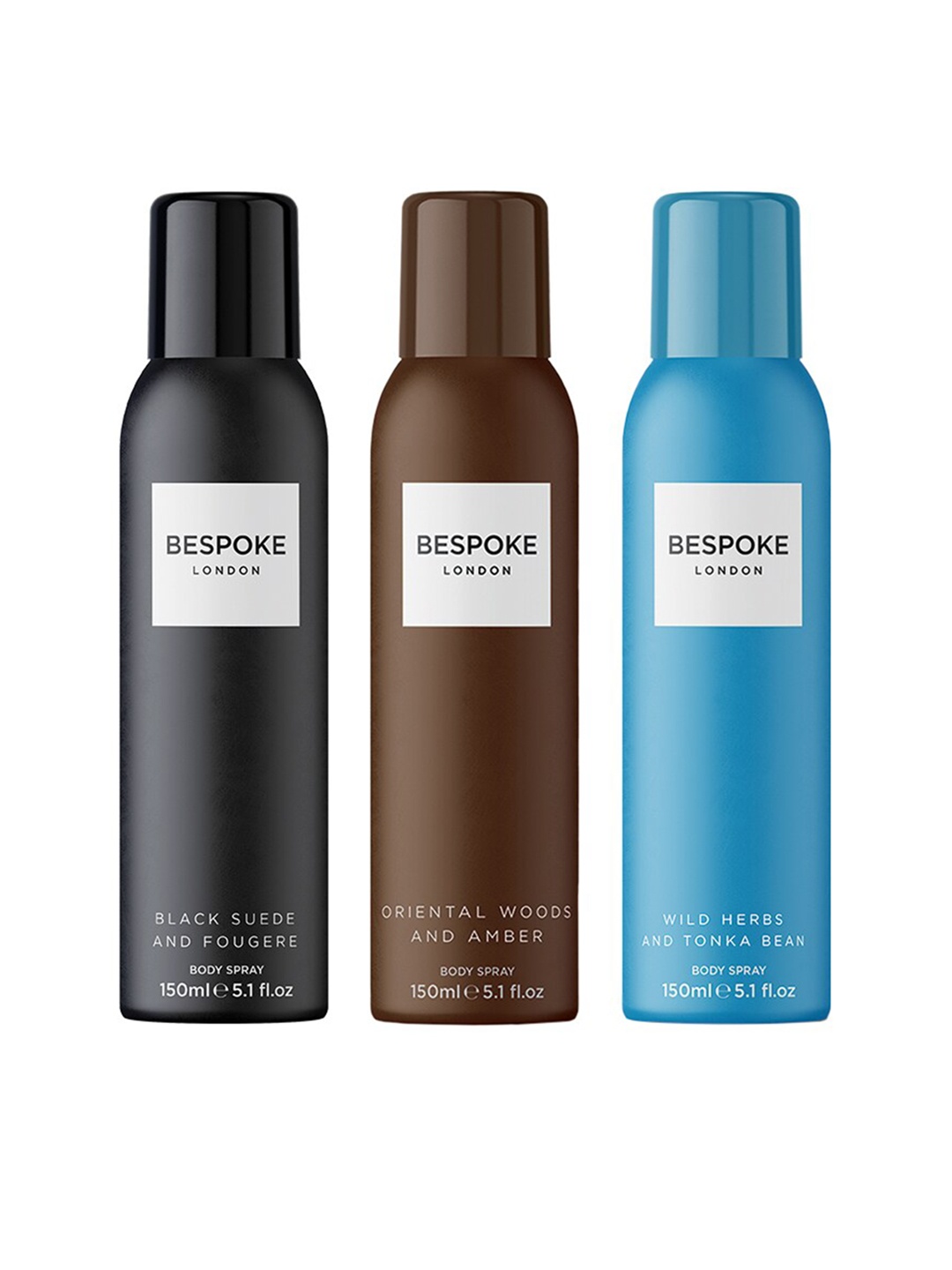 

BESPOKE LONDON Men Set Of 3 Deodorant Body Spray - 150ml each, Brown