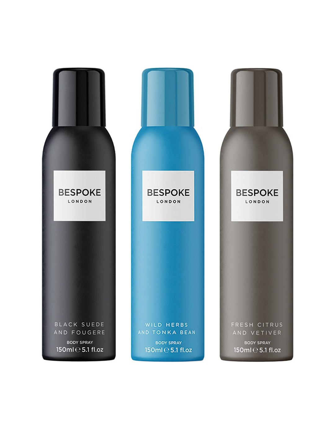 

BESPOKE LONDON Men Set Of 3 Deodorant Body Spray - 150ml each, Blue
