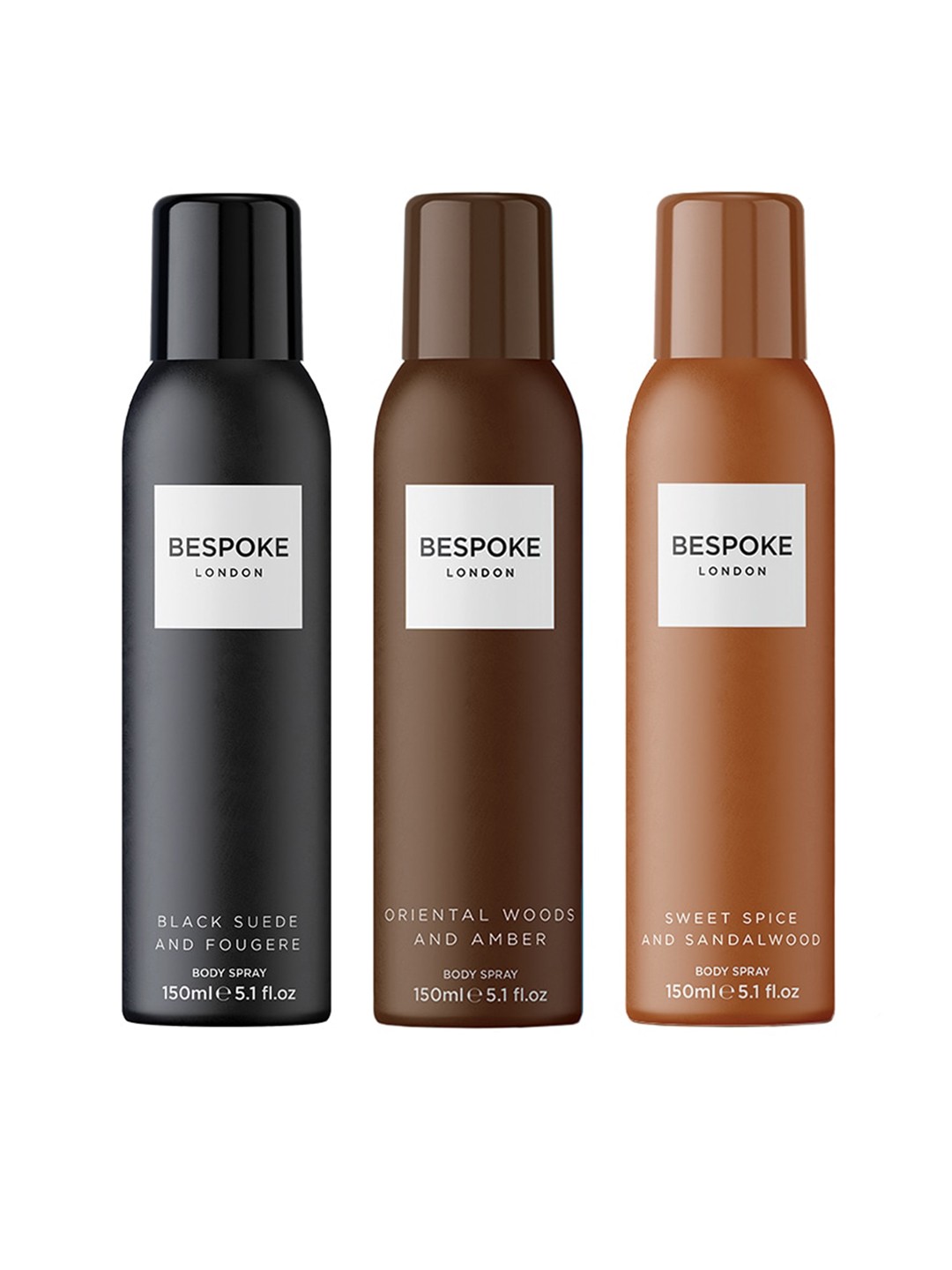 

BESPOKE LONDON Men Set Of 3 Deodorant Body Spray - 150ml each, Brown
