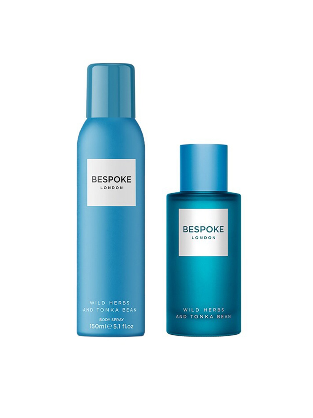 

BESPOKE LONDON Men Set of Wild Herbs & Tonka Bean EDP 100ml & Body Spray 150ml, Blue