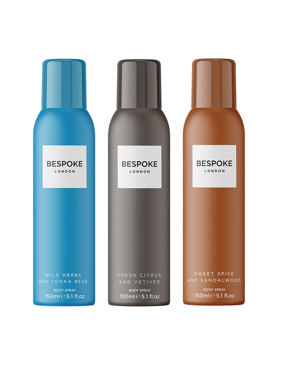 

BESPOKE LONDON Men Set Of 3 Deodorant Body Spray - 150ml each, Blue