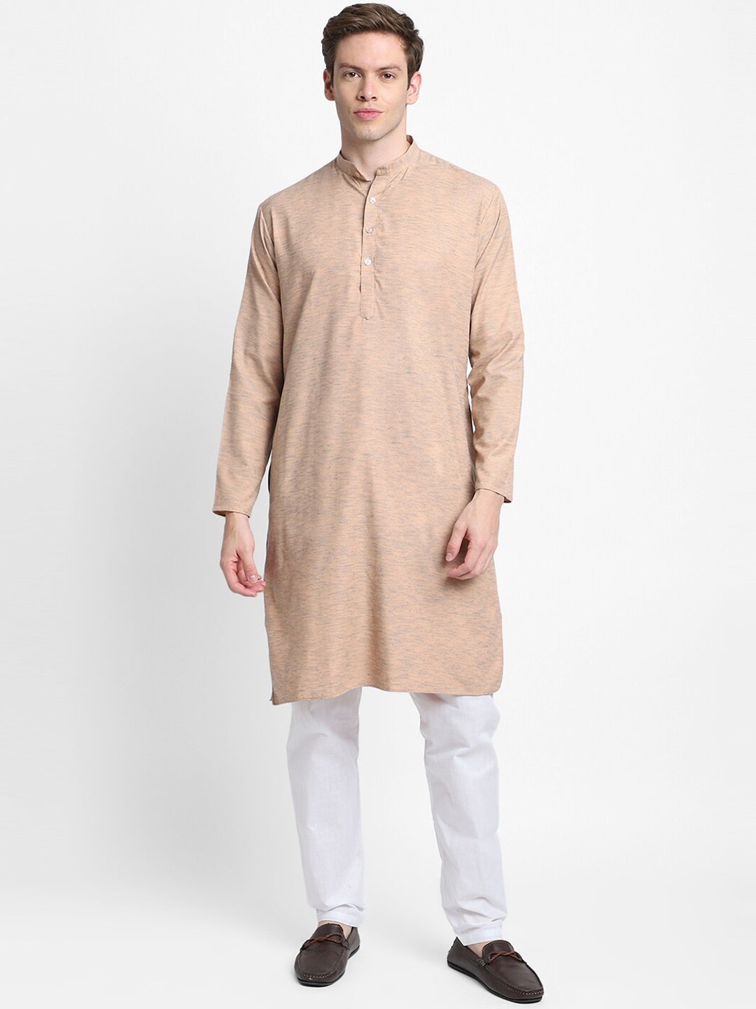 

DEVOILER Men Brown Kurta
