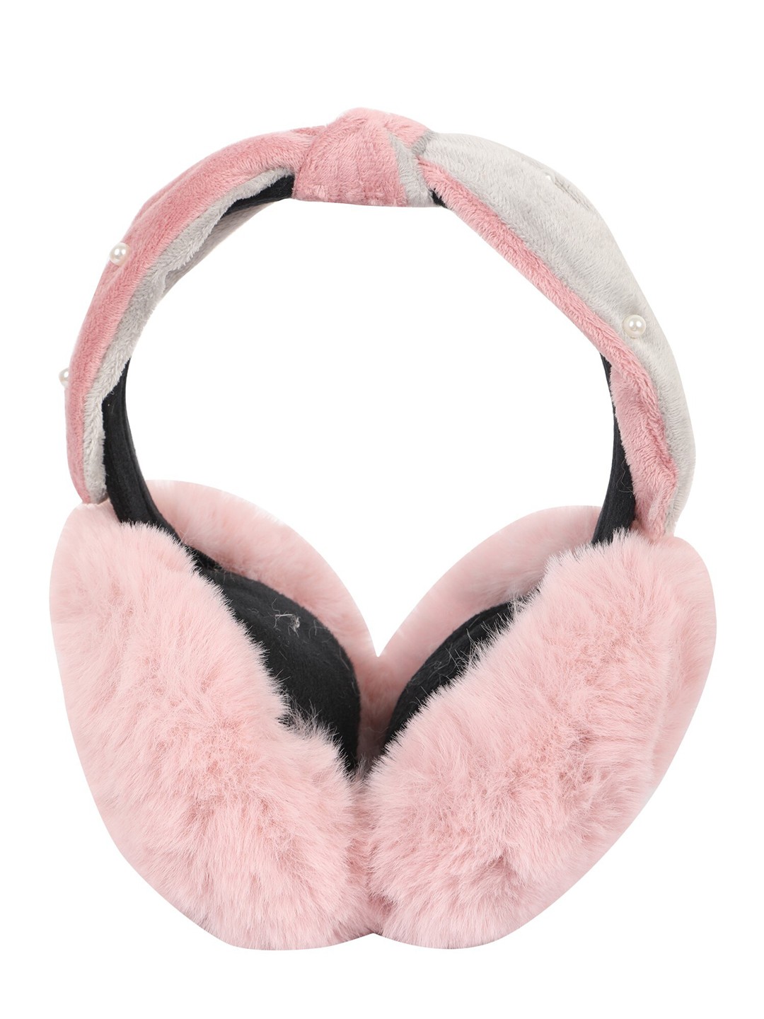 

FabSeasons Unisex Kids Fur Hairband, Peach