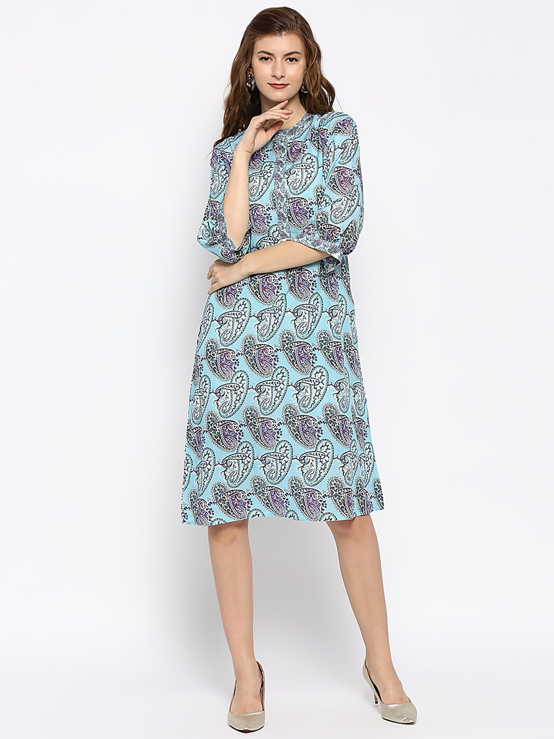 

Cloth Haus India Women Ethnic Motifs Embellished Kurta, Blue