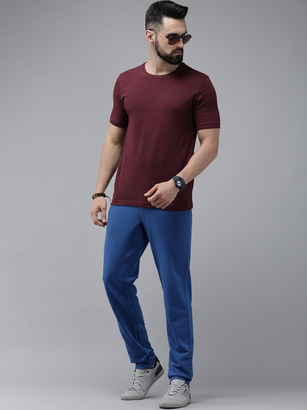 

Roadster Men Short Sleeve Round Neck T-shirt, Red