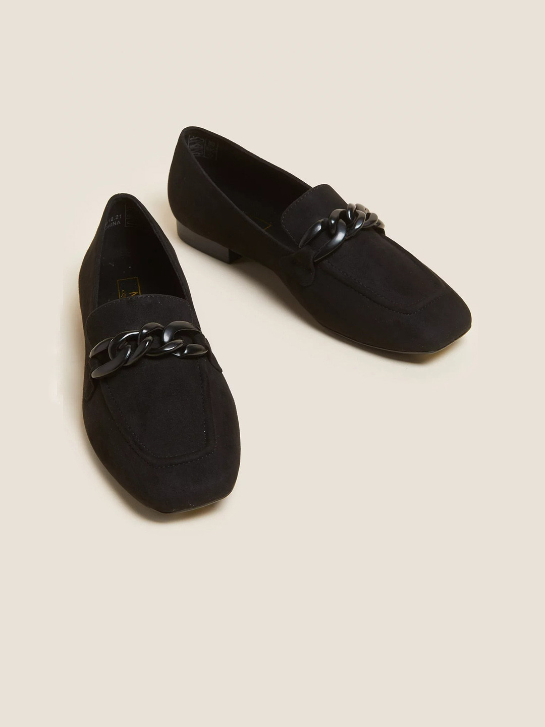 

Marks & Spencer Women Leather Casual Loafers, Black
