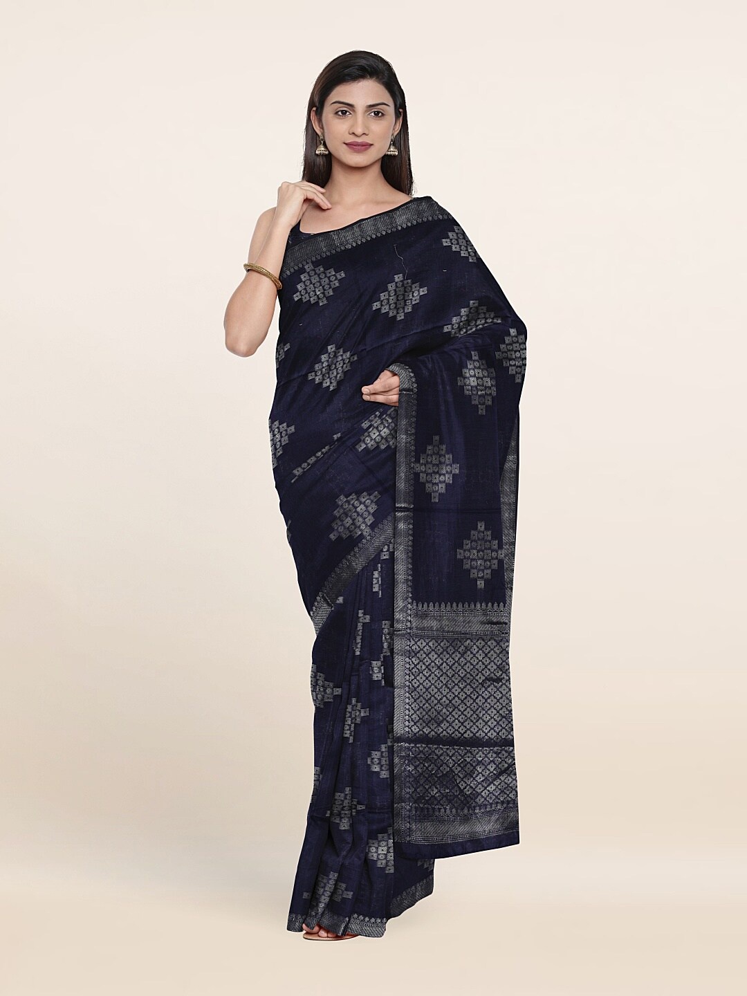 

Pothys Woven Design Zari Saree, Blue