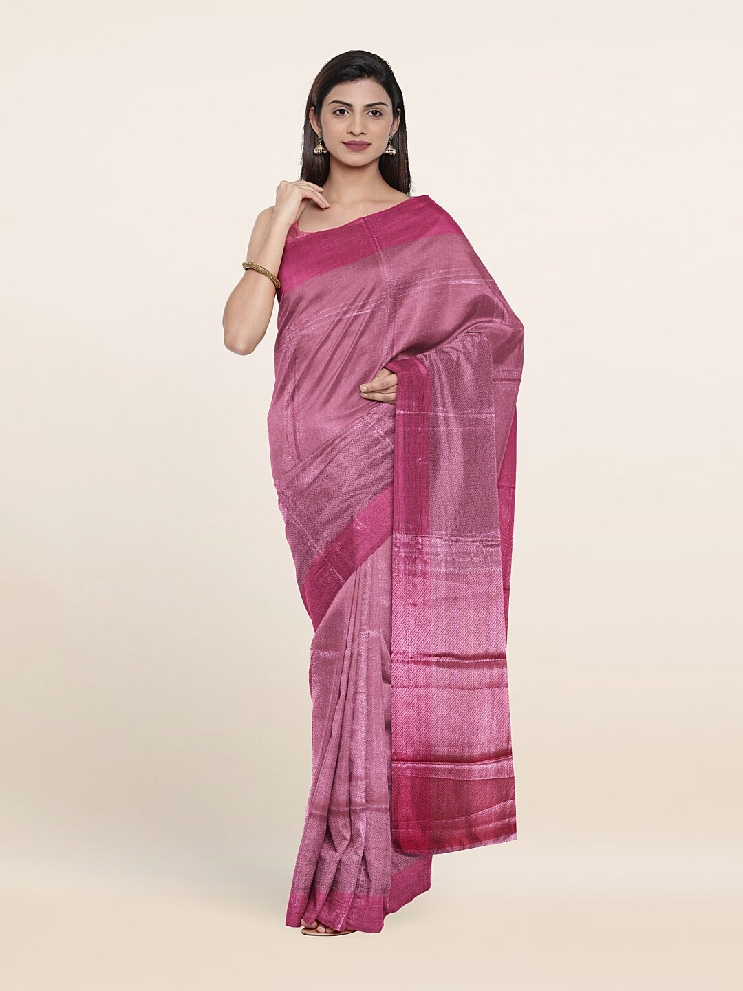 

Pothys Woven Design Zari Brocade Saree, Pink